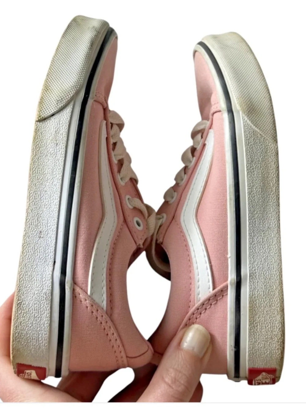 Vans Old Skool Shoes Sneakers Girls Sz 12 Pink Lo Top